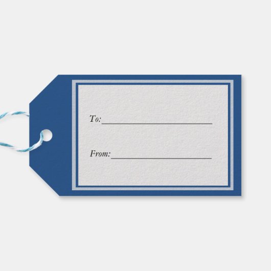 Rood, wit en blauw cadeaulabel (Achterkant Horizontaal)