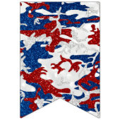 Rood, wit en blauw Camo op 4 juli Glitter Vlaggetjes (Derde vlag)