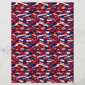 Rood wit en blauw camo origami papier (Achterkant)