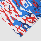 Rood wit en blauw Camo-papier Tissuepapier (Detail)