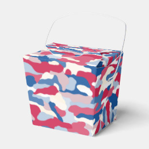Rood wit en blauw Camouflage Bedankdoosjes