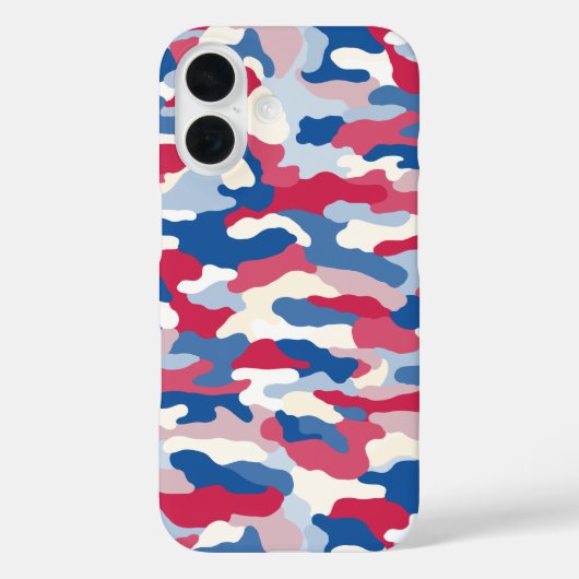 Rood wit en blauw Camouflage Case-Mate iPhone Case (Achterkant)