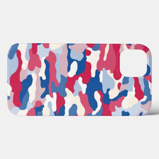 Rood wit en blauw Camouflage Case-Mate iPhone Case (Achterkant (horizontaal))