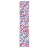 Rood, wit en blauw camouflage patriottisch korte tafelloper (Voorkant)