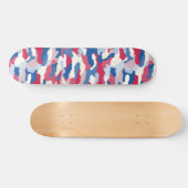Rood wit en blauw Camouflage Skateboard (Horizontaal)
