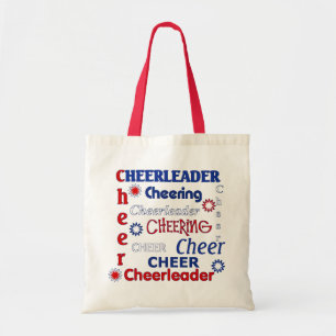 Rood, wit en blauw Cheerleader Bag Tote Bag