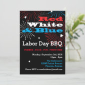 Rood wit en blauw Dag van de Arbeid BBQ Kaart (Staand voorkant)