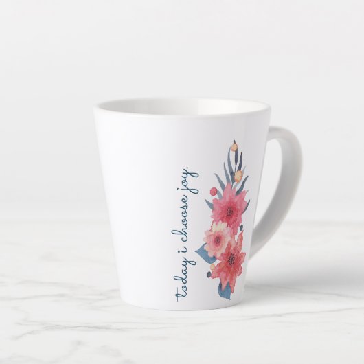 Rood, wit en blauw Florentijns ontwerp Latte Mok (Rechterhoek)