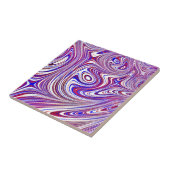Rood, Wit en Blauw Fractal Design Tegeltje (Zijkant)