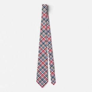 Rood, wit en blauw geplakt Stropdas