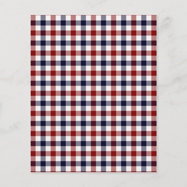 Rood wit en blauw geruit achtergrondpapier (Voorkant)