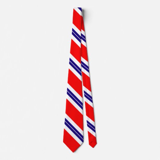 Rood wit en blauw gestreept stropdas (Voorkant)