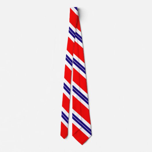 Rood wit en blauw gestreept stropdas (Achterkant)