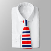 Rood wit en blauw gestreept Stropdas (Gebonden)