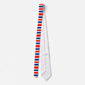 Rood wit en blauw gestreept Stropdas (Achterkant)