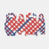 Rood Wit en Blauw Gingham Plaid Bedankdoosjes (Uitgevouwen)