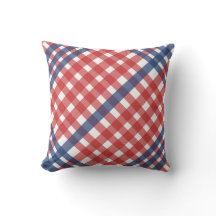 Rood Wit en Blauw Gingham Plaid