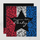 Rood wit en blauw glam, aangepast kaart (Voorkant / Achterkant)