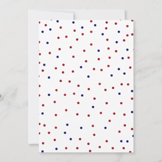 Rood-, wit- en blauw-graduatiepartij kaart (Achterkant)