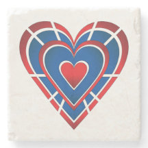 Rood wit en blauw hart