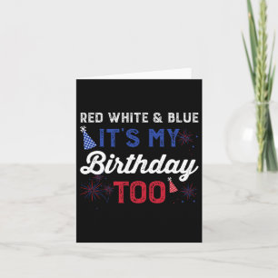 Rood wit en blauw Het is mijn verjaardag voor meis Kaart