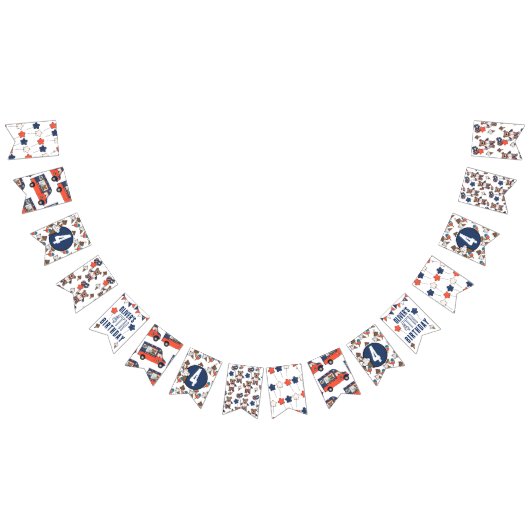 Rood Wit en Blauw Ice Cream Beer Verjaardag Vlaggetjes (Alle)