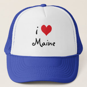 Rood Wit en Blauw Ik hou van Maine Trucker Pet