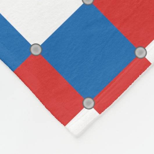 Rood wit en blauw ingecheckt patroon fleece deken (Hoek)