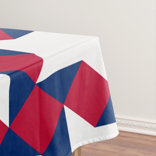 Rood, Wit en Blauw Juli Vierde Patchwork Patroon Tafelkleed (Voorbeeld)