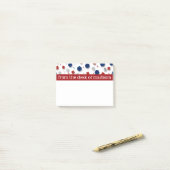 Rood, wit en blauw juwelen Post It Notes (Op bureau)