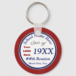 Rood-wit en blauw-klasse reünie-cadeautjes person sleutelhanger