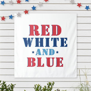 Rood Wit en Blauw Krachtig Patriottisch Wandkleed