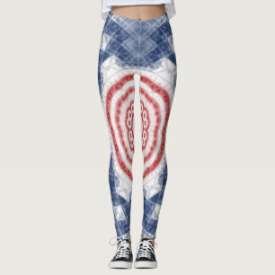 rood wit en blauw leggings
