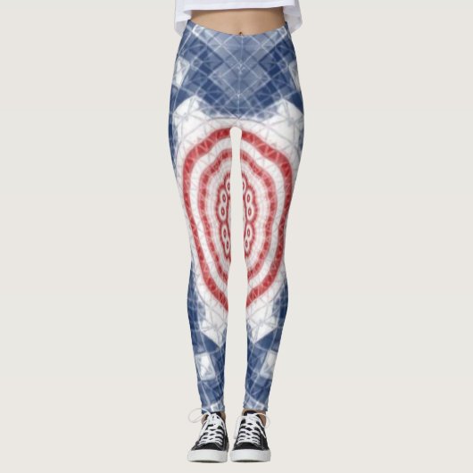 rood wit en blauw leggings (Voorkant)