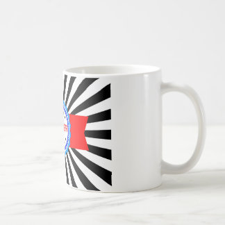 Rood, wit en blauw lint koffiemok