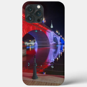 Rood, wit en blauw London Bridge Lake Havasu iPhone 13 Pro Max Hoesje