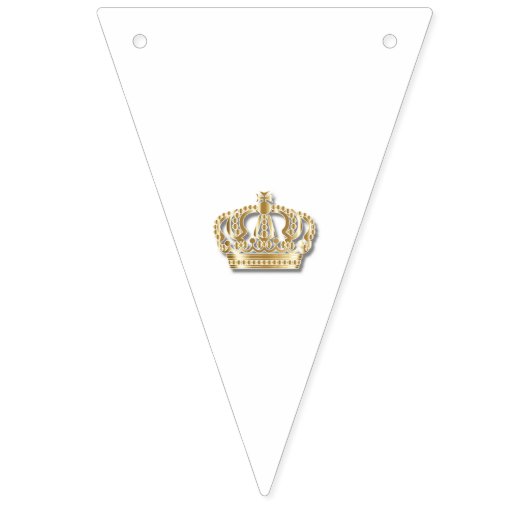 Rood, wit en blauw met gouden kroon vlaggetjes (Tweede vlag)