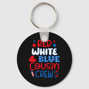 Rood wit en blauw neef bemanning 4 juli Indepen Sleutelhanger