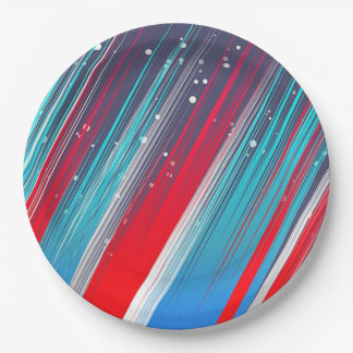 Rood, wit en blauw papieren bordje