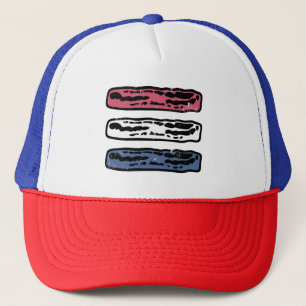 Rood Wit en Blauw Patriot Bacon 4 juli BBQ Trucker Pet