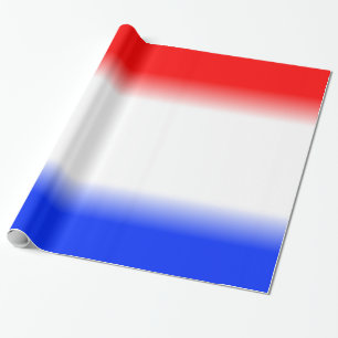 Rood Wit en Blauw Patriottisch Cadeaupapier