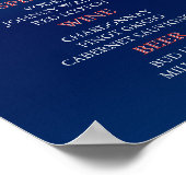 Rood, wit en blauw patriottisch huwelijk - Menu Ba Poster (Hoek)