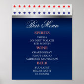 Rood, wit en blauw patriottisch huwelijk - Menu Ba Poster (Voorkant)