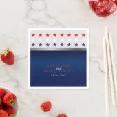 Rood, wit en blauw patriottisch Star Weddenschap Servet (Insitu)