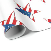 Rood wit en blauw patriottisch strookpapier cadeaupapier (Rol Hoek)