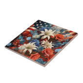 Rood wit en blauw patriottisch tegeltje (Zijkant)