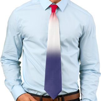Rood wit en blauw patriottisch verloop stropdas
