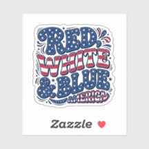 Rood Wit en Blauw Patriottische 4 juli Typografie