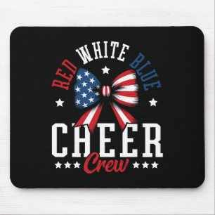 Rood Wit En Blauw Patriottische Cheer Crew Cheerle Muismat