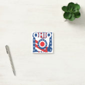 Rood Wit en Blauw Patriottische Grunge Ohio Post-it® Notes (Kantoor)